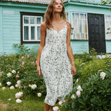 SARAH button down slip linen dress