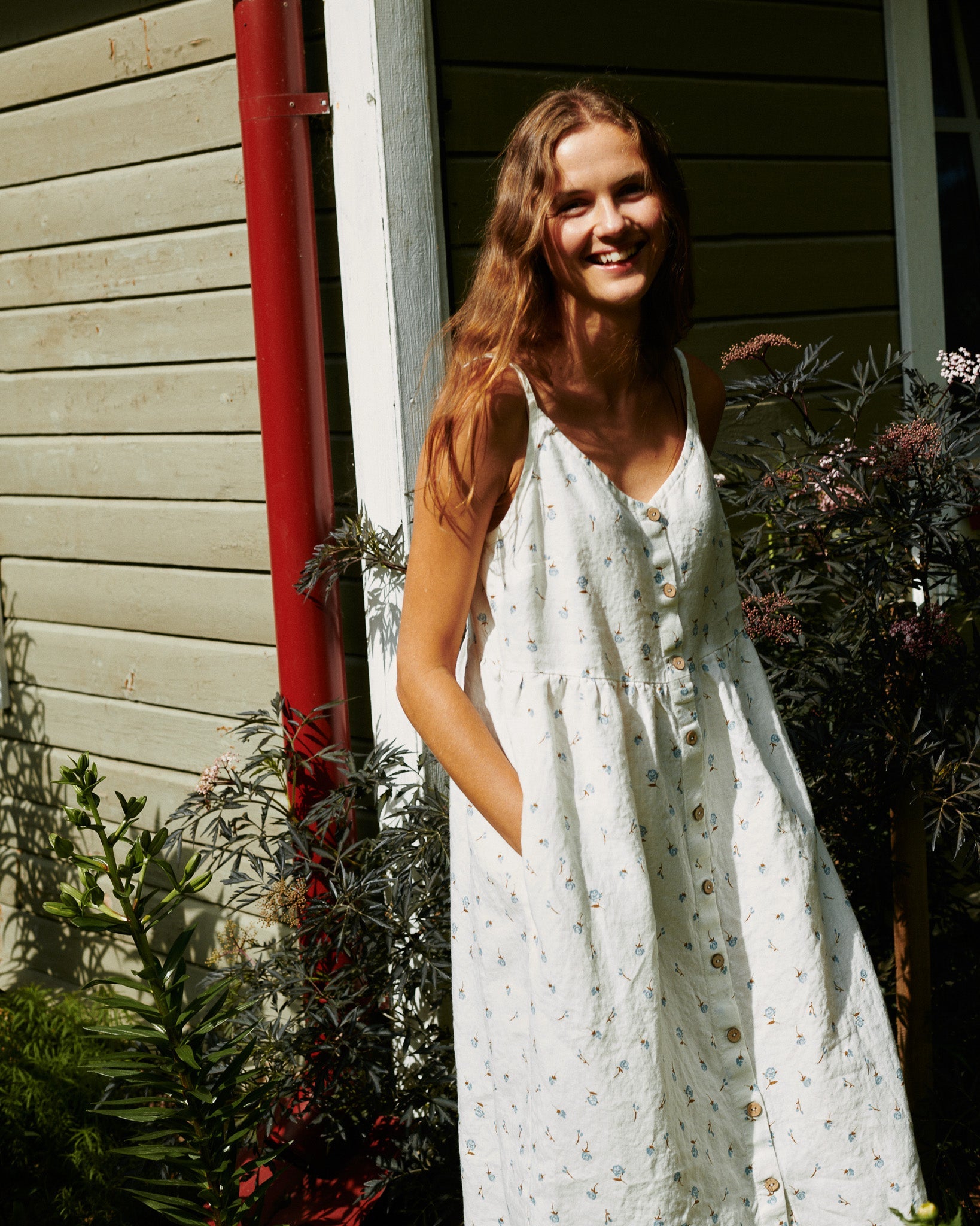 SARAH button down slip linen dress - notPERFECTLINEN