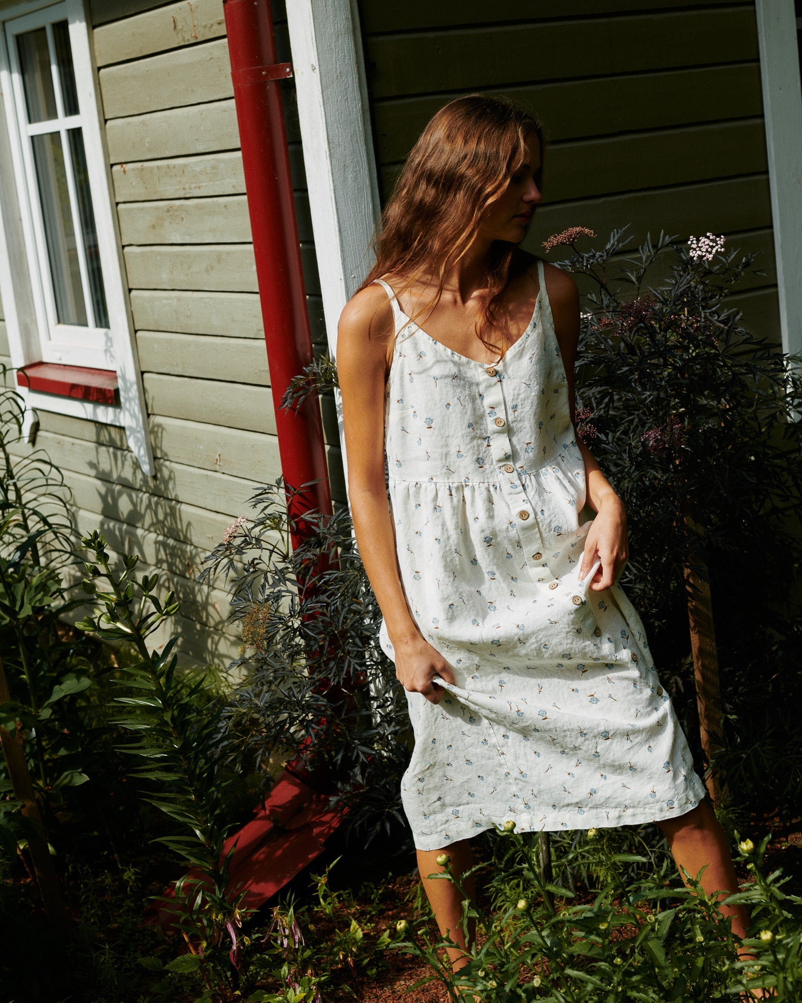 SARAH button down slip linen dress - notPERFECTLINEN