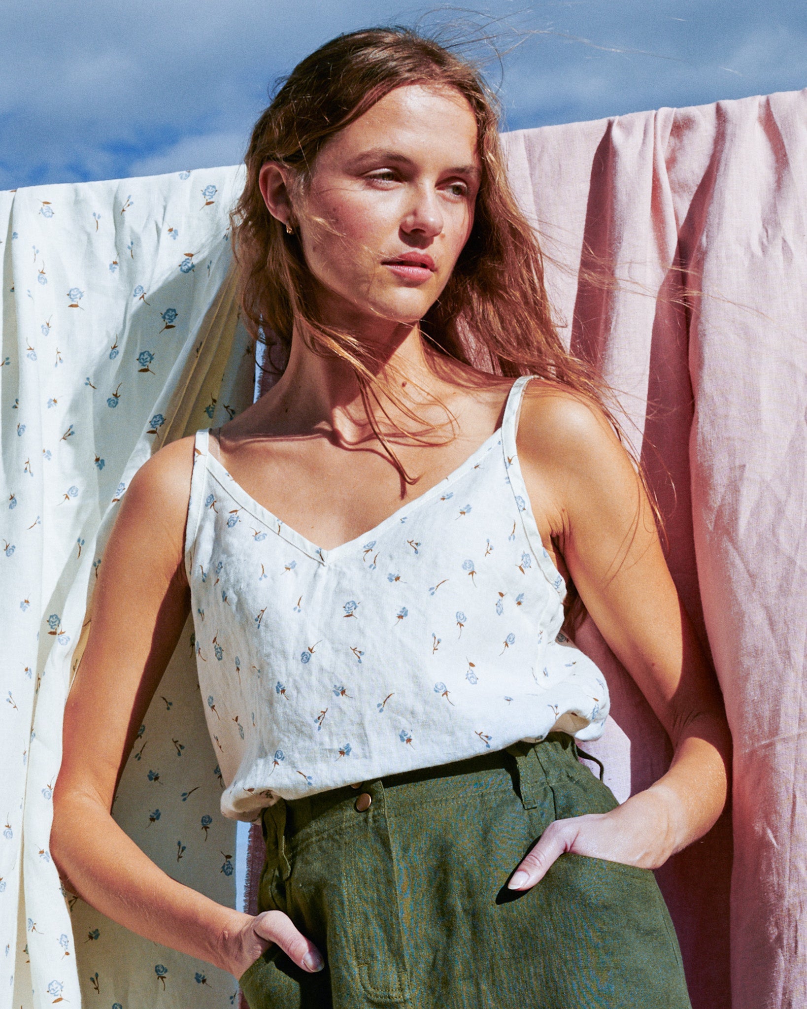 SORRENTO cami linen top - notPERFECTLINEN