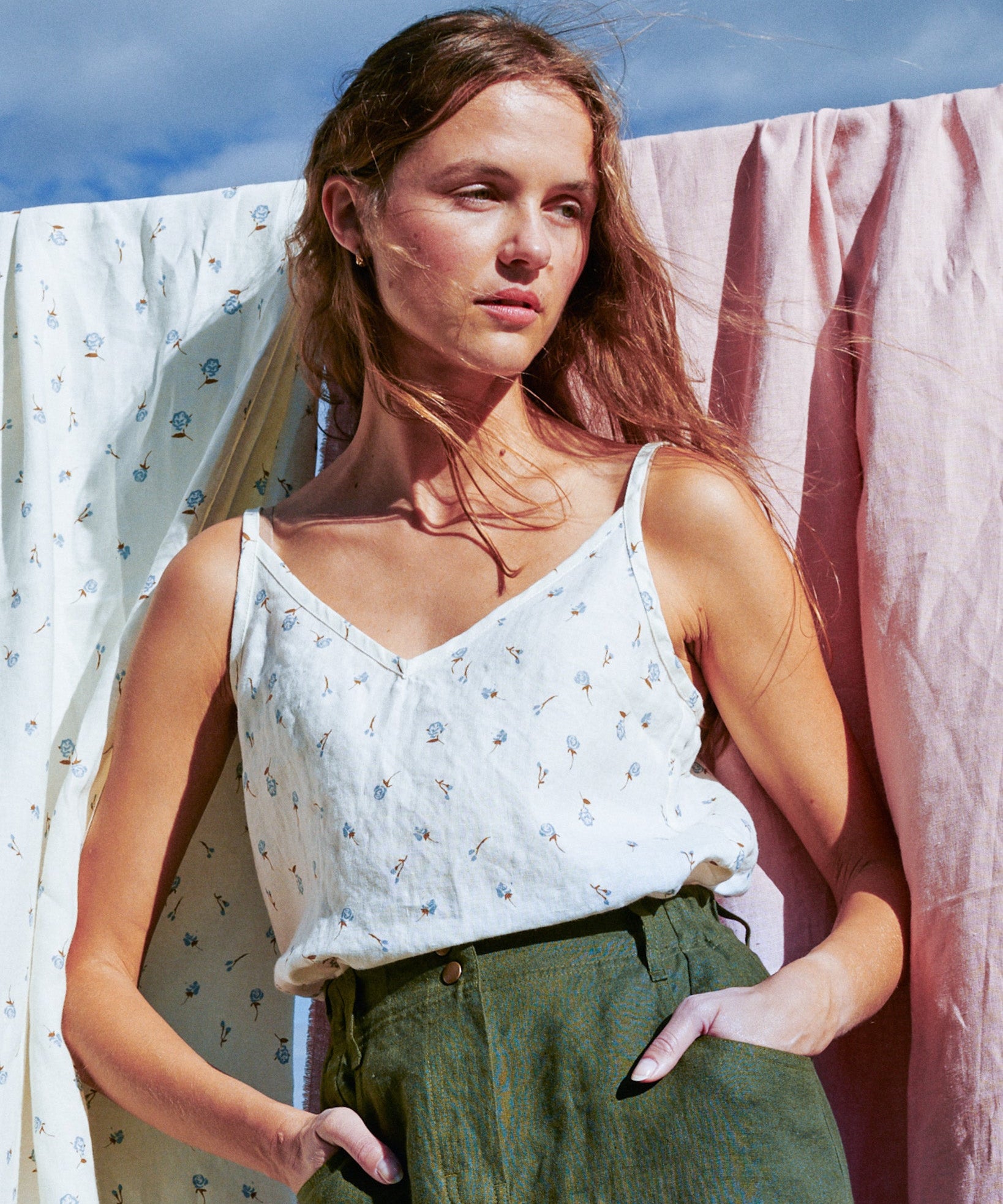 SORRENTO cami linen top - notPERFECTLINEN