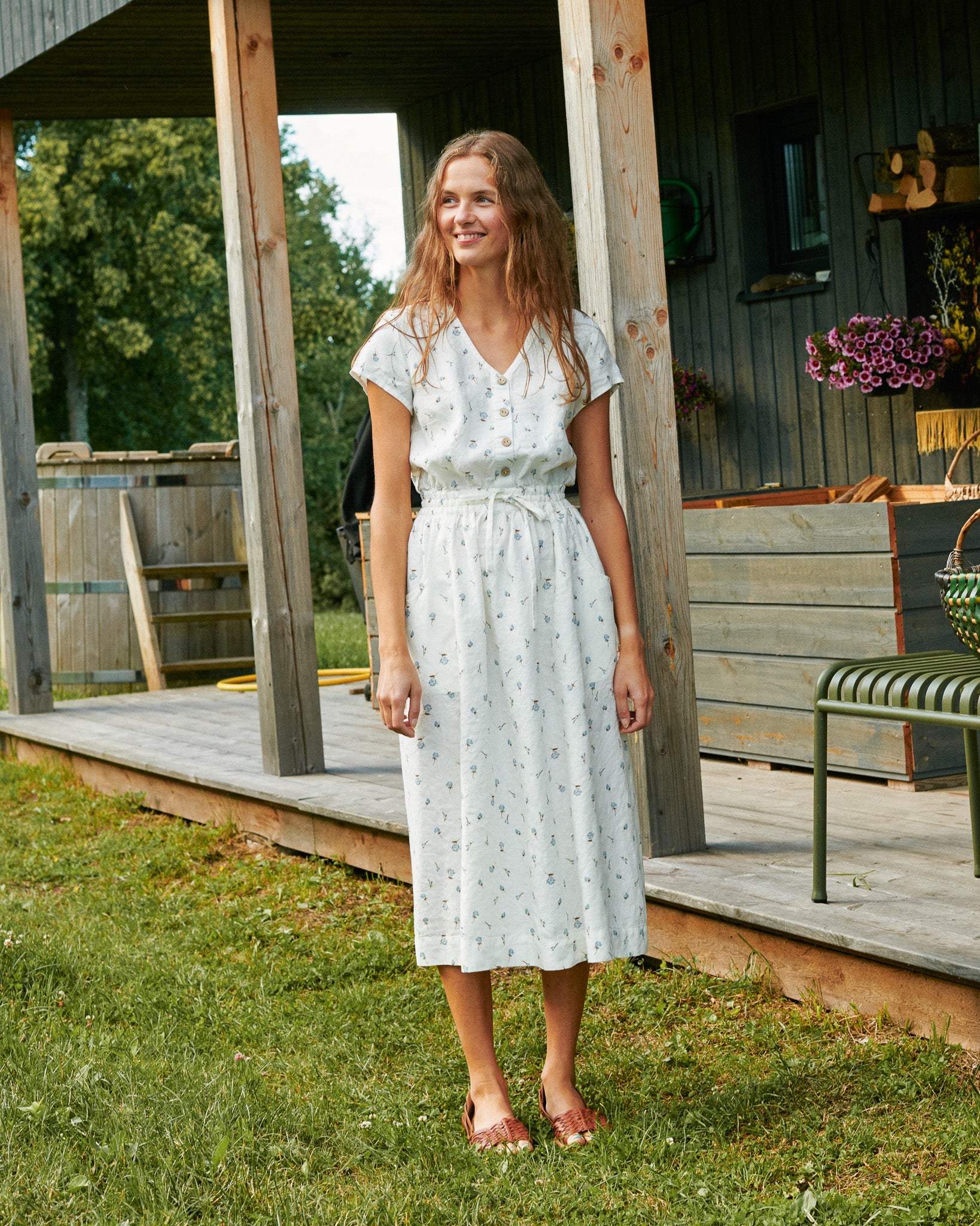 REINE waisted linen dress - notPERFECTLINEN