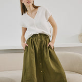 MALTA boxy linen top