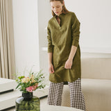 FRENCH BOYFRIEND linen Shirt-Dress