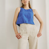 BAY cropped linen top