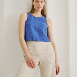 SARAH fit and flare linen pants