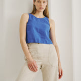 R: SARAH Pants (Size: XS; Color: Natural/White Gingham)