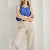 BAY cropped linen top