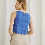 BAY cropped linen top