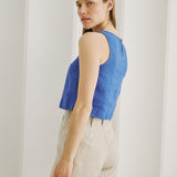 SARAH fit and flare linen pants