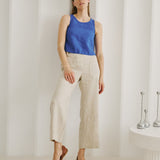 SARAH fit and flare linen pants