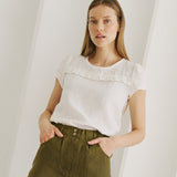 SIENNA fitted linen top