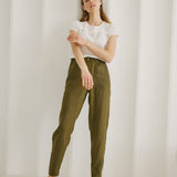 SIENNA fitted linen top