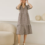 ELYSIAN V-neck linen dress