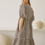 ELYSIAN V-neck linen dress