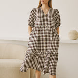 ELYSIAN V-neck linen dress