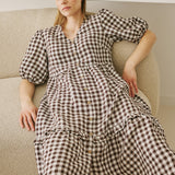 ELYSIAN V-neck linen dress