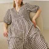 ELYSIAN V-neck linen dress