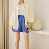 R: MAIN casual linen shorts (Size: S; Color: Marsala)