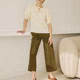 SARAH fit and flare linen pants