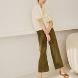 GUARDA puff sleeve linen top