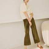 SARAH fit and flare linen pants