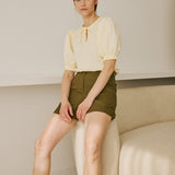 R: SOLLER shorts (Size: S; Color: Light Butter)