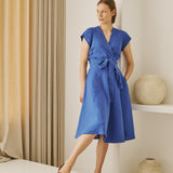 CANNES-2 wrap linen dress