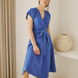 CANNES-2 wrap linen dress