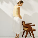 MIJAS bow tie linen blouse