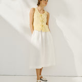 MIJAS bow tie linen blouse