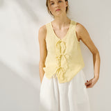 MIJAS bow tie linen blouse