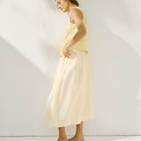 MIJAS bow tie linen blouse