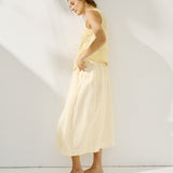 MIJAS bow tie linen blouse (Light Weight Linen)