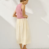 MIJAS bow tie linen blouse