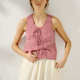 MIJAS bow tie linen blouse