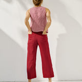 MIJAS bow tie linen blouse (Light Weight Linen)