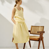 PORTO linen tank top