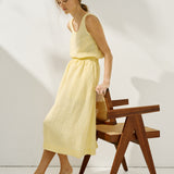 PORTO linen tank top
