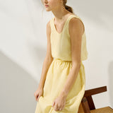 SION gathered linen skirt (Light Weight Linen)