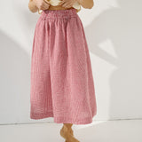 SION gathered linen skirt