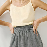 SION gathered linen skirt