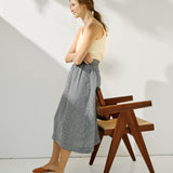 SION gathered linen skirt
