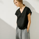 MALTA boxy linen top