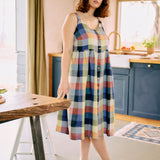 SELMA button down slip linen dress