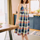 SELMA button down slip linen dress