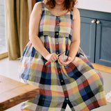 SELMA button down slip linen dress