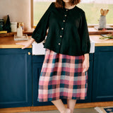 SION gathered linen skirt