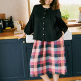 SION gathered linen skirt