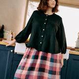 SION gathered linen skirt